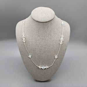 Macy's Silver Swarovski Crystal Necklace